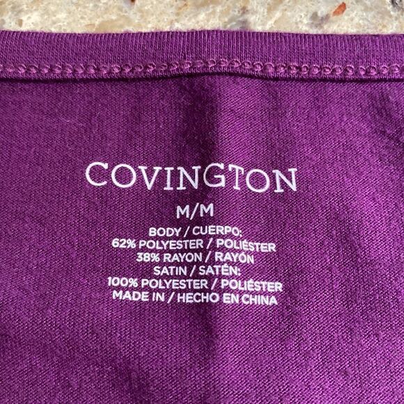 Covington Sleeveless sequins satin ruffle top - Picture 2 of 3
